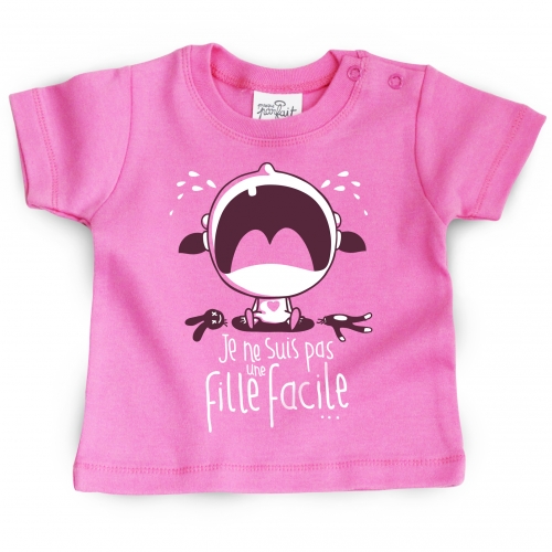 Tshirt bébé Je ne suis pas une fille facile