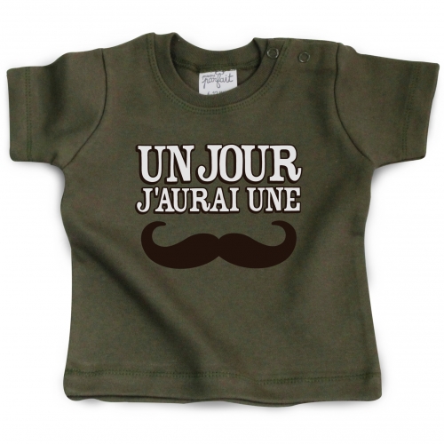 Tshirt bébé Un jour j'aurai une moustache