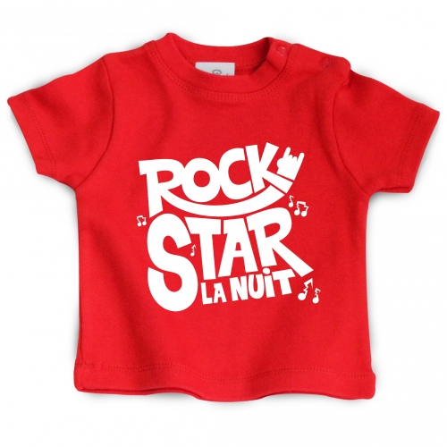 Tshirt bébé Rock Star la nuit