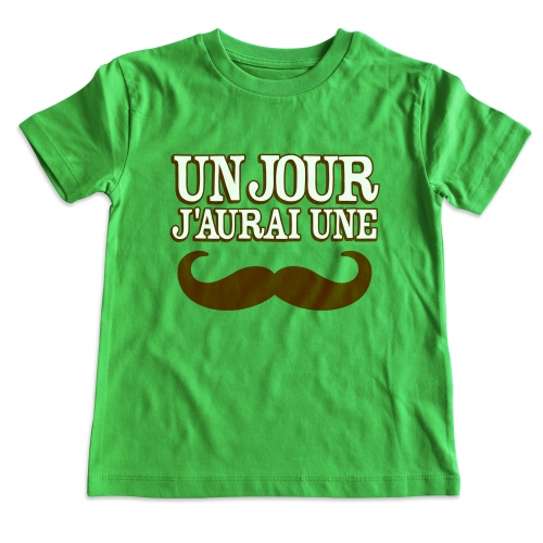 Tshirt enfant Un jour j'aurai une moustache