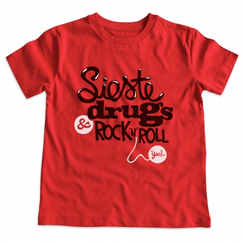 Tshirt enfant Sieste Drugs & Rock'n'Roll