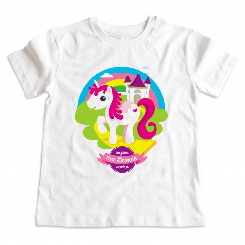 Tshirt enfant Un jour ma licorne viendra