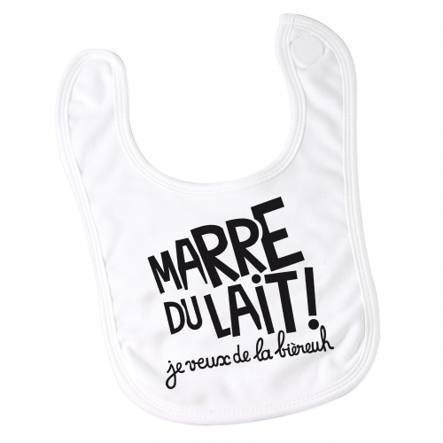 Bavoir Marre du lait